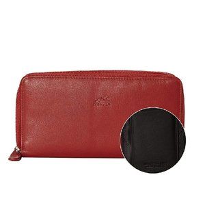 🎁 Mancini Ladies' RFID Secure Double Zipper Wallet